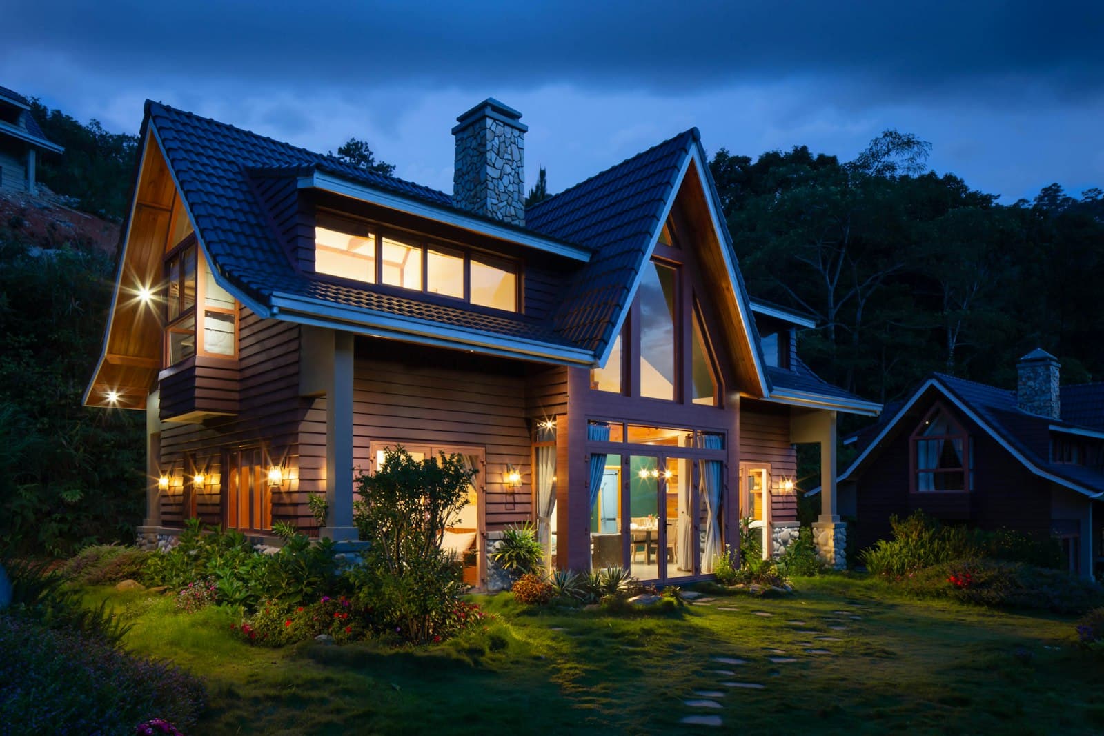 A bright, modern family home with a welcoming front porch